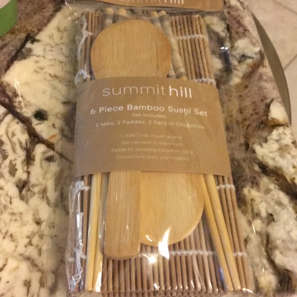 Summit Hill 6 Piece Bamboo Sushi Set- new - Picture 6 of 9